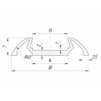 Алюминиевый профиль LED Strip Alu Profile-6